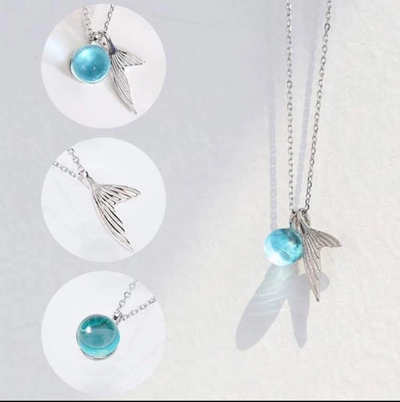 Sterling Silver S925 Mermaid Tail Necklace - Picture 11 of 13